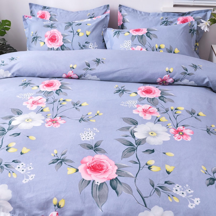 91家纺网 家纺一手货源 找家纺 梦柏 2020新款加厚磨毛四件套小版床裙款 淡雅清香