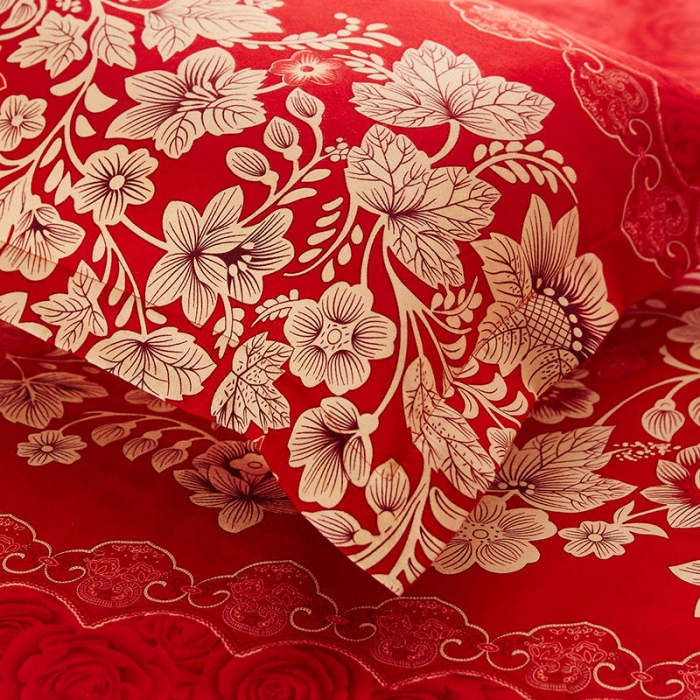 91家纺网 家纺一手货源 找家纺 梦柏 2020新款加厚磨毛四件套小版床裙款 花香飘逸