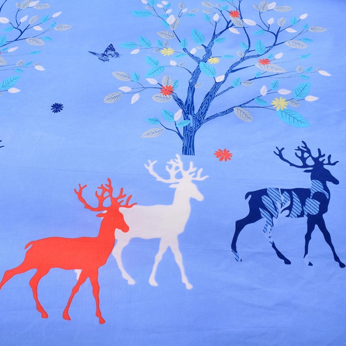 91家纺网 家纺一手货源 找家纺 梦柏 2020新款加厚磨毛四件套小版床裙款 麗鹿森林