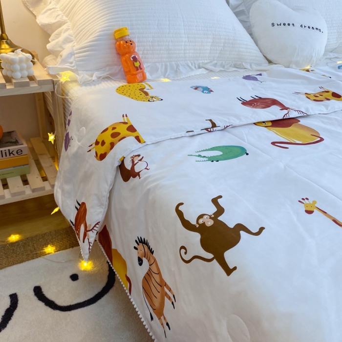 91家纺网 家纺一手货源 找家纺 窝米 2020新款春夏夏被 森林之王