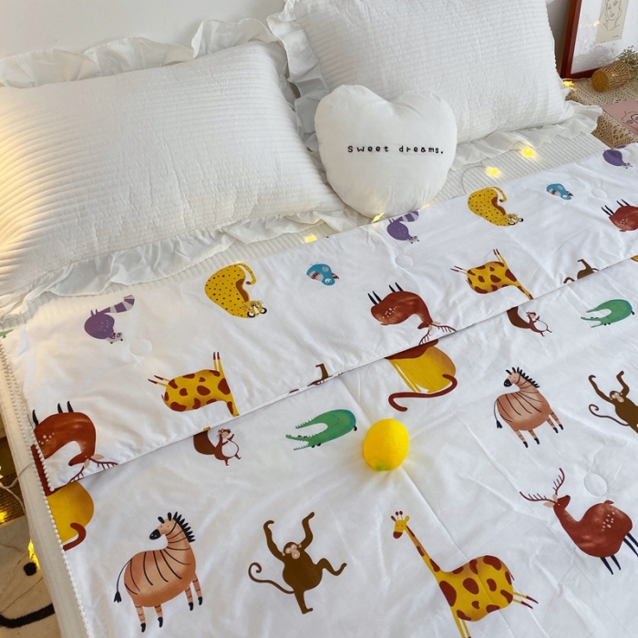 91家纺网 家纺一手货源 找家纺 窝米 2020新款春夏夏被 森林之王