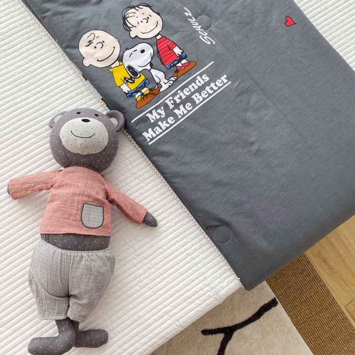 91家纺网 家纺一手货源 找家纺 窝米 2020新款春夏夏被 史努比（蓝灰）