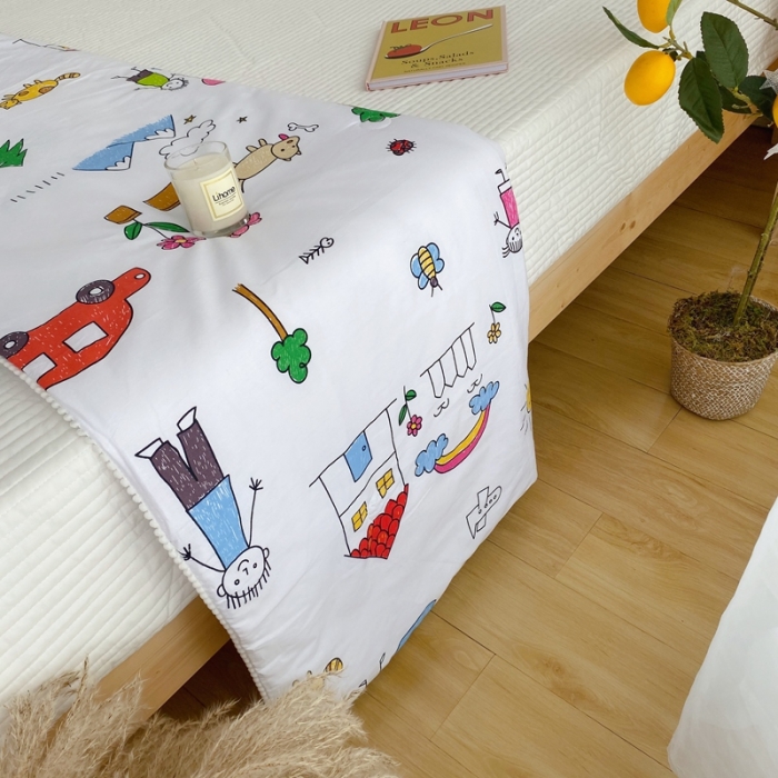 91家纺网 家纺一手货源 找家纺 窝米 2020新款春夏夏被 我的花园