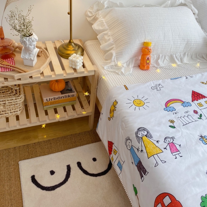 91家纺网 家纺一手货源 找家纺 窝米 2020新款春夏夏被 我的花园