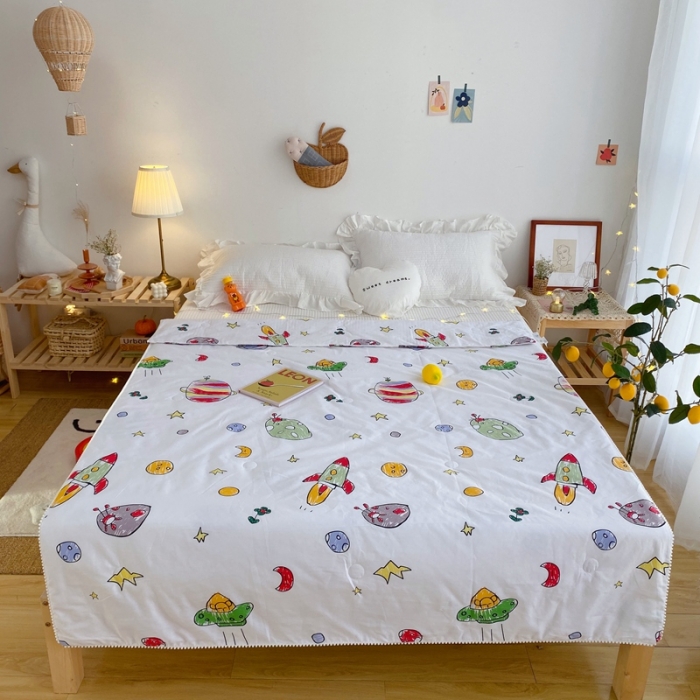 91家纺网 家纺一手货源 找家纺 窝米 2020新款春夏夏被 星际航宇