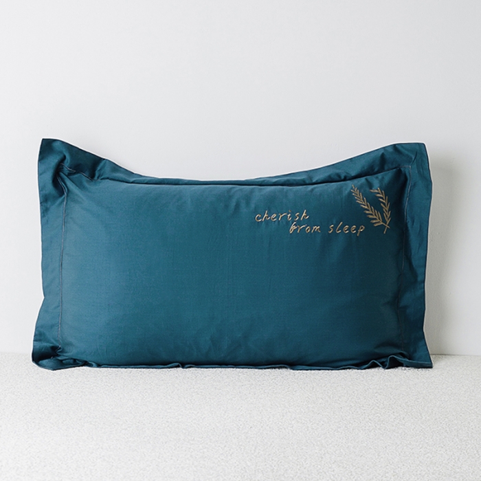 91家纺网 家纺一手货源 找家纺 澳萝拉 2020新款60支长绒棉四件套 宝石蓝