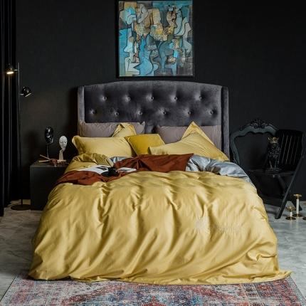 澳萝拉 2020新款60支长绒棉四件套 柠檬黄