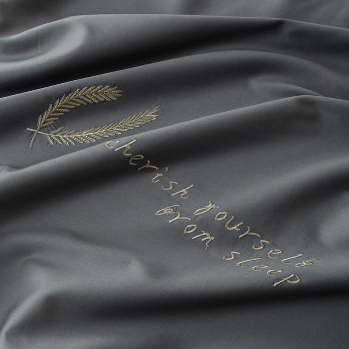 91家纺网 家纺一手货源 找家纺 澳萝拉 2020新款60支长绒棉四件套 绅士灰