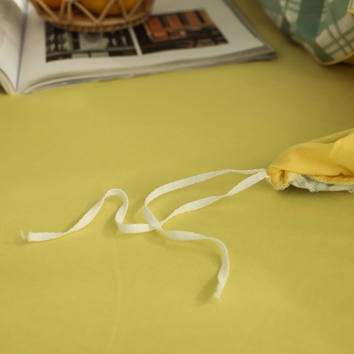 91家纺网 家纺一手货源 找家纺 澳萝拉 2020新款13372全棉滚边格子款四件套 抹茶格