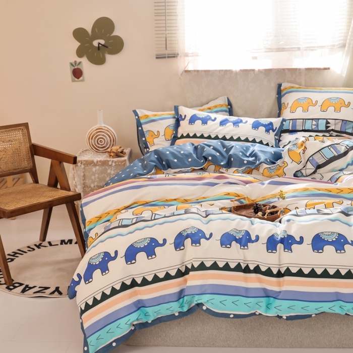 91家纺网 家纺一手货源 找家纺 （总）澳萝拉 2020新款13372全棉花边碎花款四件套