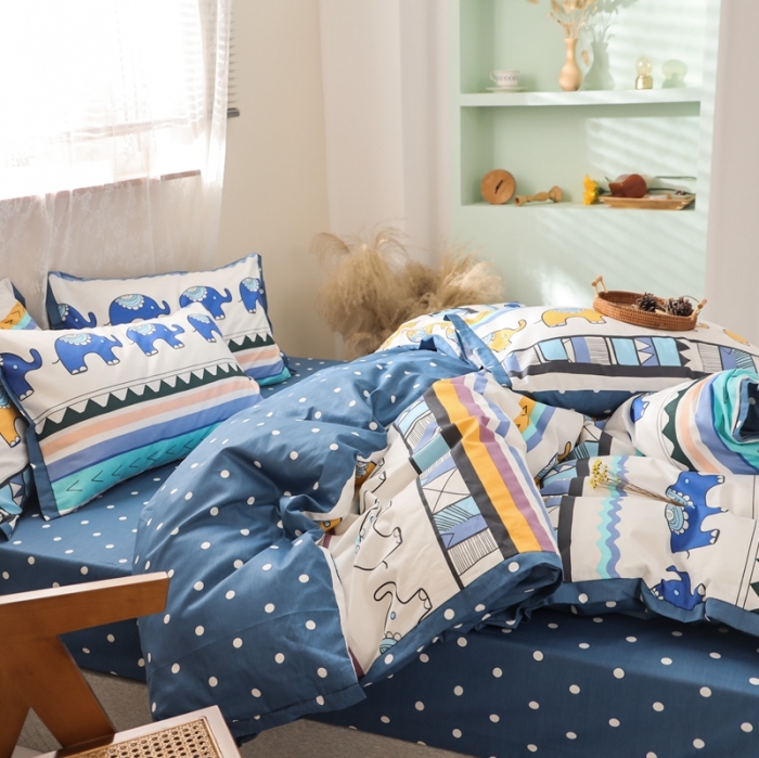 91家纺网 家纺一手货源 找家纺 （总）澳萝拉 2020新款13372全棉花边碎花款四件套