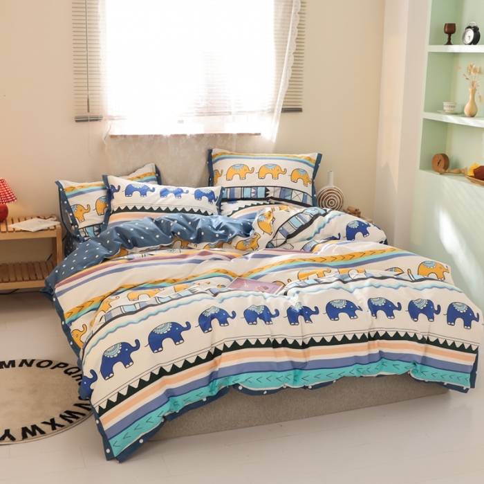 91家纺网 家纺一手货源 找家纺 （总）澳萝拉 2020新款13372全棉花边碎花款四件套