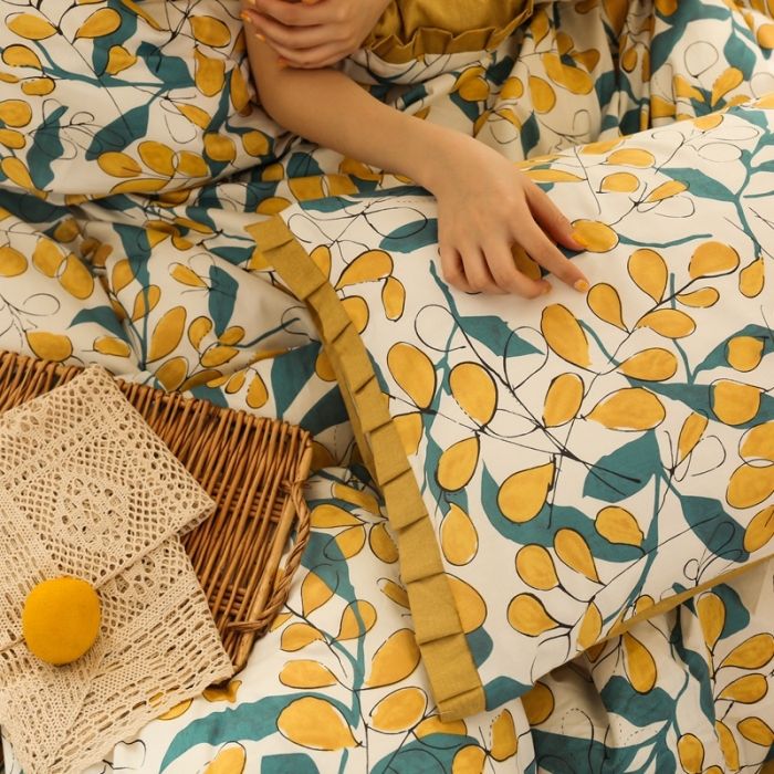 91家纺网 家纺一手货源 找家纺 澳萝拉 2020新款13372全棉花边碎花款四件套 淮南