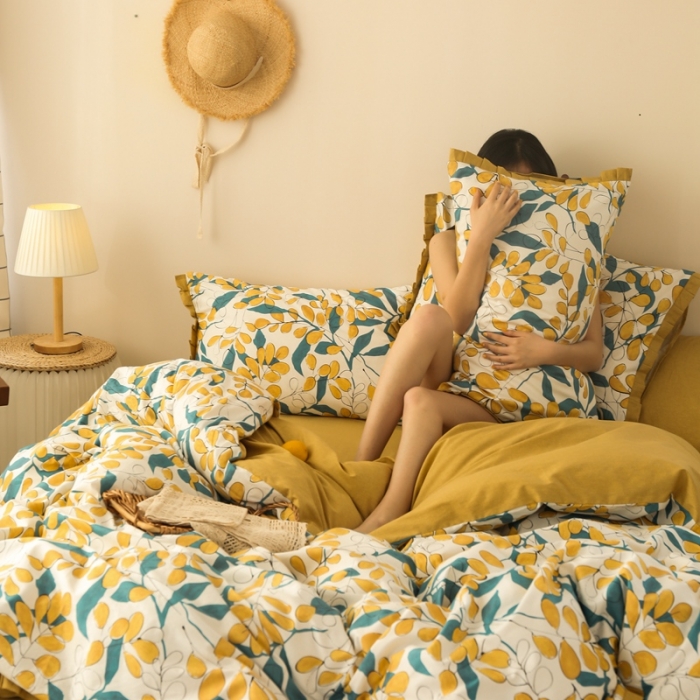 91家纺网 家纺一手货源 找家纺 澳萝拉 2020新款13372全棉花边碎花款四件套 淮南