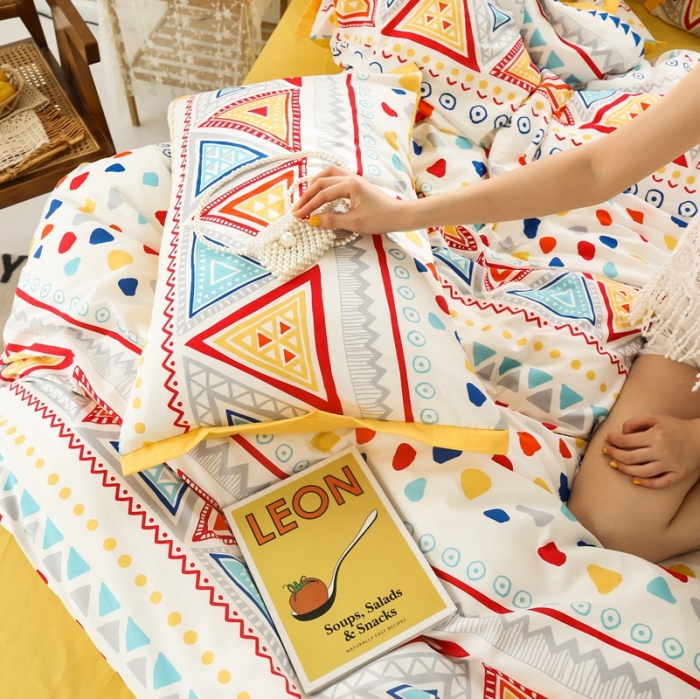 91家纺网 家纺一手货源 找家纺 澳萝拉 2020新款13372全棉花边碎花款四件套 玛格丽