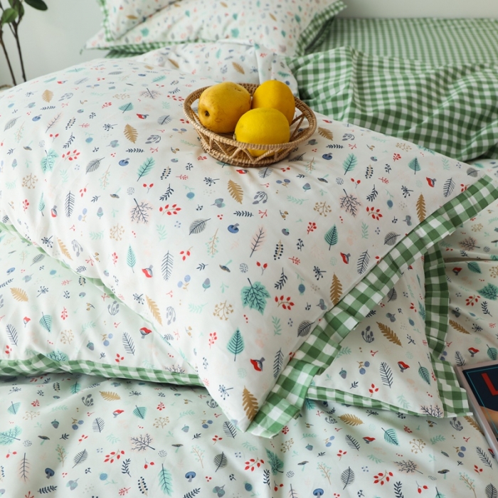 91家纺网 家纺一手货源 找家纺 澳萝拉 2020新款13372全棉花边碎花款四件套 清恬