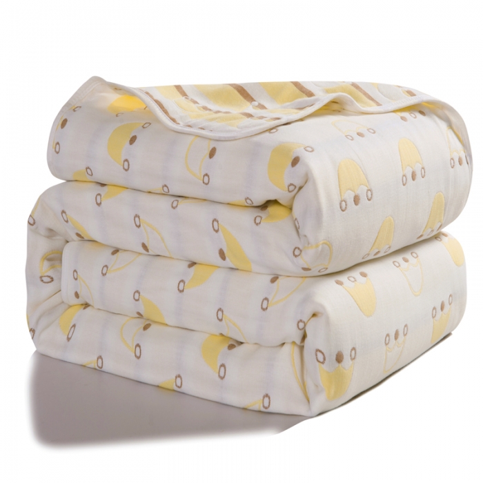 91家纺网 家纺一手货源 找家纺 朴尔 2020新款六层纱布毛巾被 皇冠-金