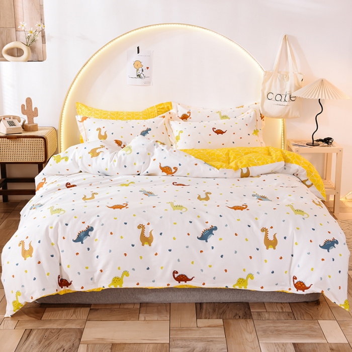 91家纺网 家纺一手货源 找家纺 甜之梦 2025新款13372全棉四件套 恐龙宝贝