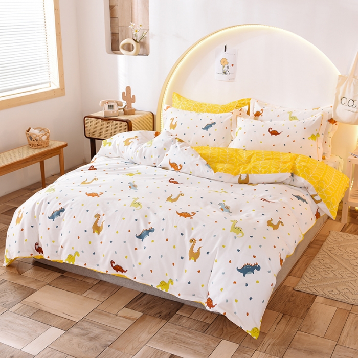 91家纺网 家纺一手货源 找家纺 甜之梦 2025新款13372全棉四件套 恐龙宝贝