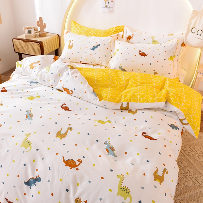 91家纺网 家纺一手货源 找家纺 甜之梦 2025新款13372全棉四件套 恐龙宝贝