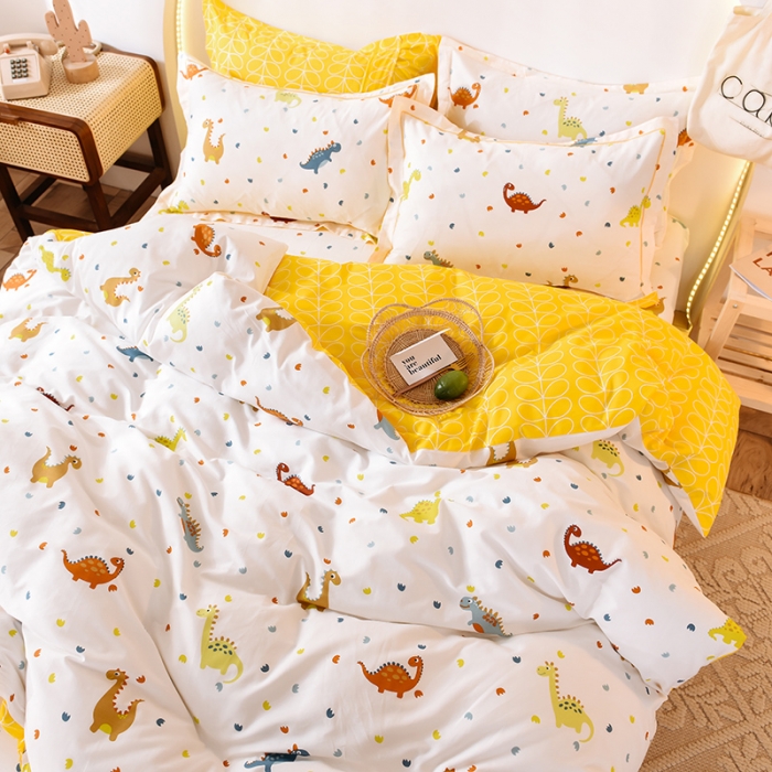 91家纺网 家纺一手货源 找家纺 甜之梦 2025新款13372全棉四件套 恐龙宝贝