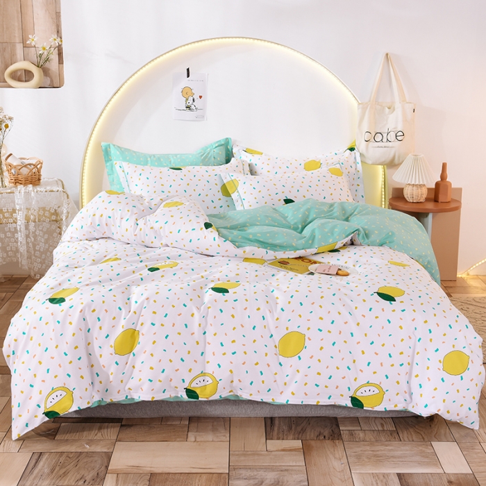 91家纺网 家纺一手货源 找家纺 甜之梦 2025新款13372全棉四件套 柠檬茶