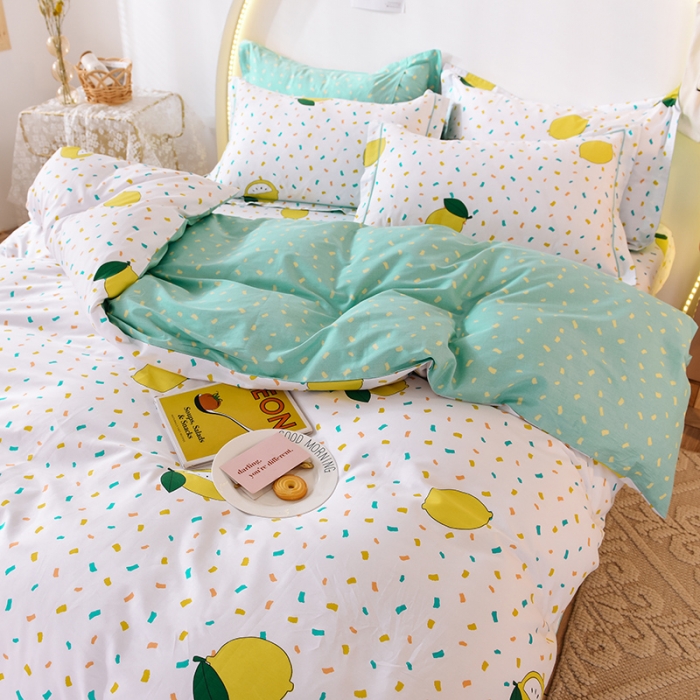 91家纺网 家纺一手货源 找家纺 甜之梦 2025新款13372全棉四件套 柠檬茶