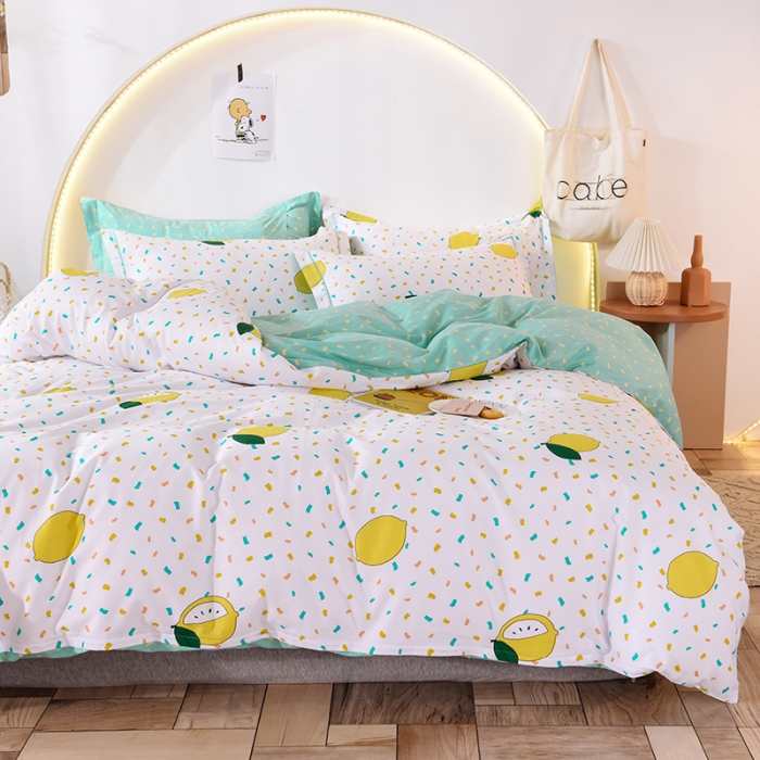 91家纺网 家纺一手货源 找家纺 甜之梦 2025新款13372全棉四件套 柠檬茶