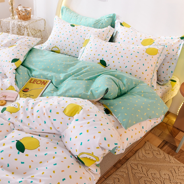 91家纺网 家纺一手货源 找家纺 甜之梦 2025新款13372全棉四件套 柠檬茶