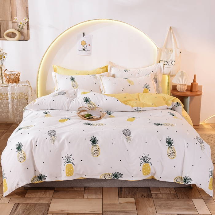 91家纺网 家纺一手货源 找家纺 甜之梦 2025新款13372全棉四件套 菠萝物语