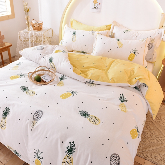 91家纺网 家纺一手货源 找家纺 甜之梦 2025新款13372全棉四件套 菠萝物语