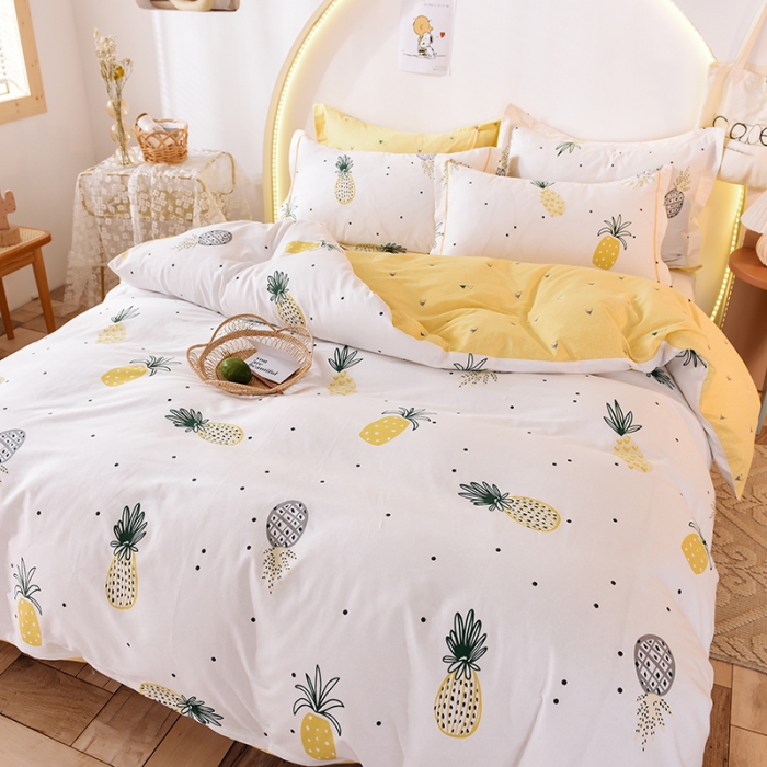 91家纺网 家纺一手货源 找家纺 甜之梦 2025新款13372全棉四件套 菠萝物语