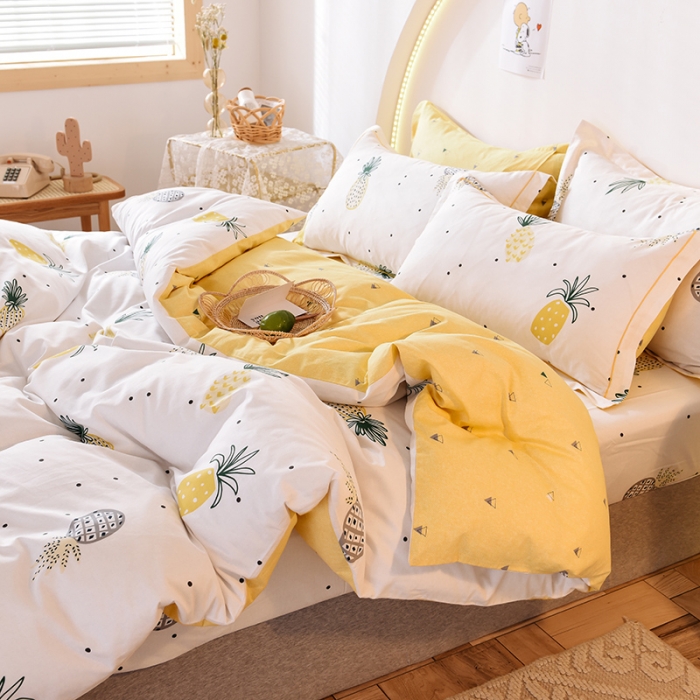 91家纺网 家纺一手货源 找家纺 甜之梦 2025新款13372全棉四件套 菠萝物语