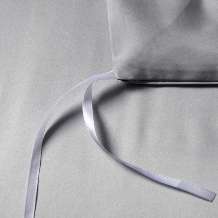 91家纺网 家纺一手货源 找家纺 威克凯丽 2021新款素色真丝四件套 银灰