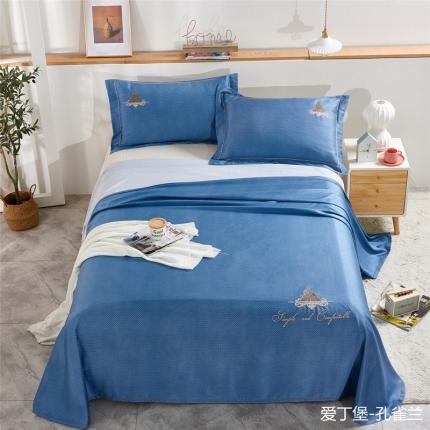 91家纺网 家纺一手货源 找家纺 （总）威克凯丽 2021新款绣花款竹语天丝软凉席