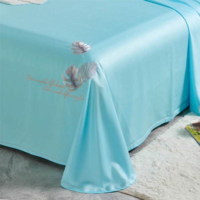 91家纺网 家纺一手货源 找家纺 威克凯丽 2021新款绣花款竹语天丝软凉席 容音竹-松柏绿