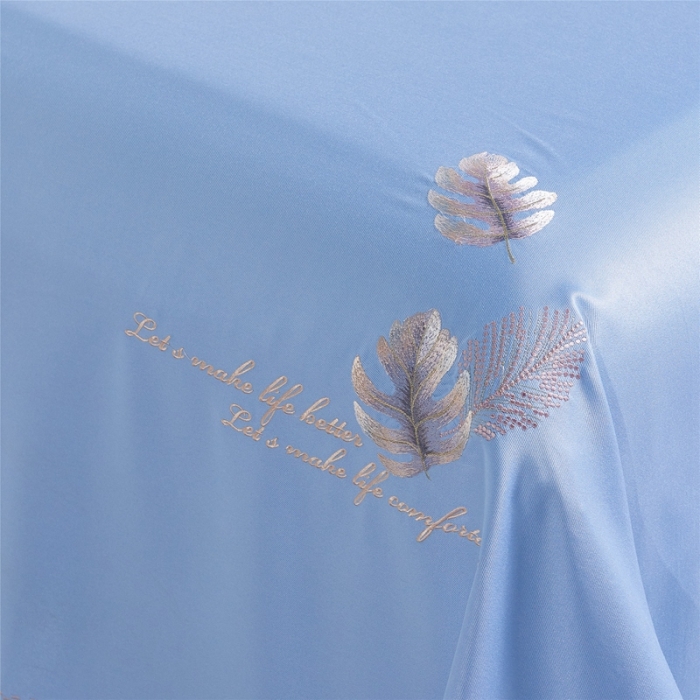 91家纺网 家纺一手货源 找家纺 威克凯丽 2021新款绣花款竹语天丝软凉席 容音竹-天兰