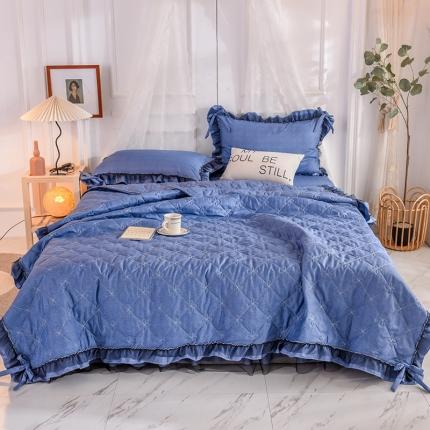 91家纺网 家纺一手货源 找家纺 (总)芭比蔓家纺 2024新款床裙款夏被四件套