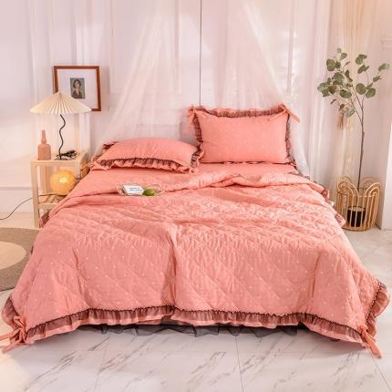 91家纺网 家纺一手货源 找家纺 芭比蔓家纺 2024新款床裙款夏被四件套 珠光玉