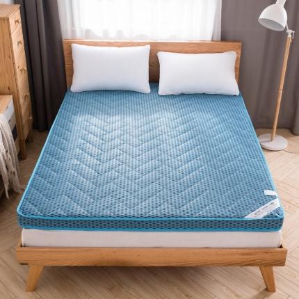 美真 2020新款4D透气6厘米素色床垫 天蓝