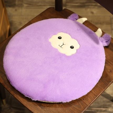 沐风家居 2020新款卡通兔毛造型记忆棉坐垫 紫羊