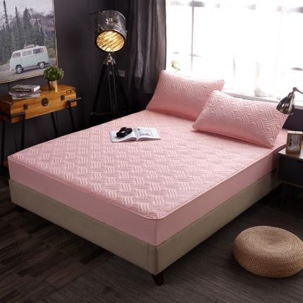 91家纺网 家纺一手货源 找家纺 金米诺 2020新款全棉纯色床笠 少女粉