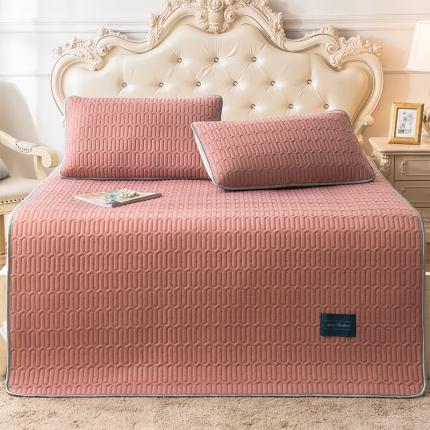 91家纺网 家纺一手货源 找家纺 威克凯丽 2021新款凉感丝纯色乳胶凉席 海纳豆沙