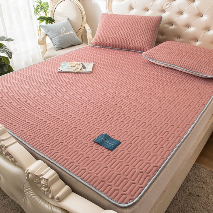 91家纺网 家纺一手货源 找家纺 （总）威克凯丽 2021新款凉感丝纯色乳胶凉席