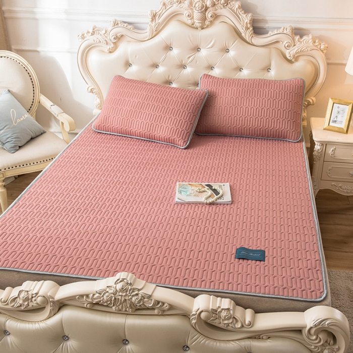 91家纺网 家纺一手货源 找家纺 （总）威克凯丽 2021新款凉感丝纯色乳胶凉席