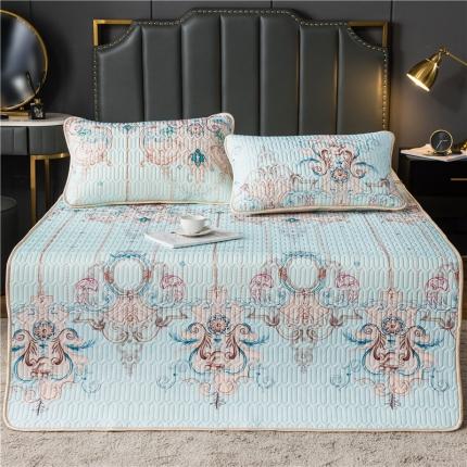 91家纺网 家纺一手货源 找家纺 （总）威克凯丽 2021新款凉感丝印花乳胶凉席