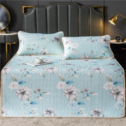 威克凯丽 2021新款凉感丝印花乳胶凉席 白茉莉