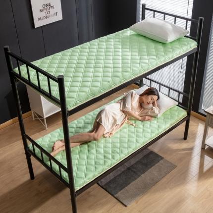 91家纺网 家纺一手货源 找家纺 美真 2020新款单人学生5厘米纯棉抗菌床垫 绿色