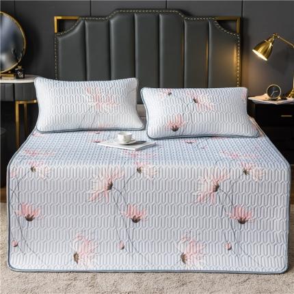 威克凯丽 2021新款凉感丝印花乳胶凉席 文珠兰