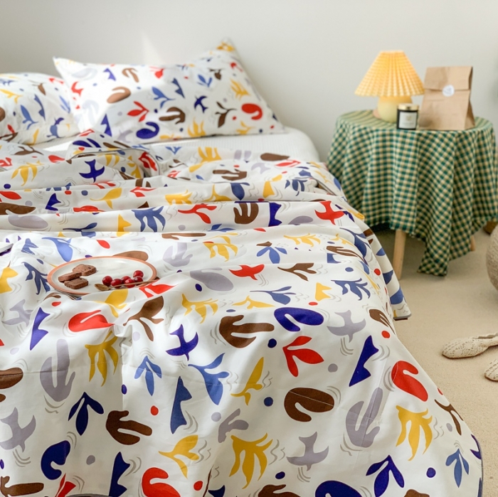 91家纺网 家纺一手货源 找家纺 时年家纺 2020新款40支全棉13372喷气羽丝夏被 安娜